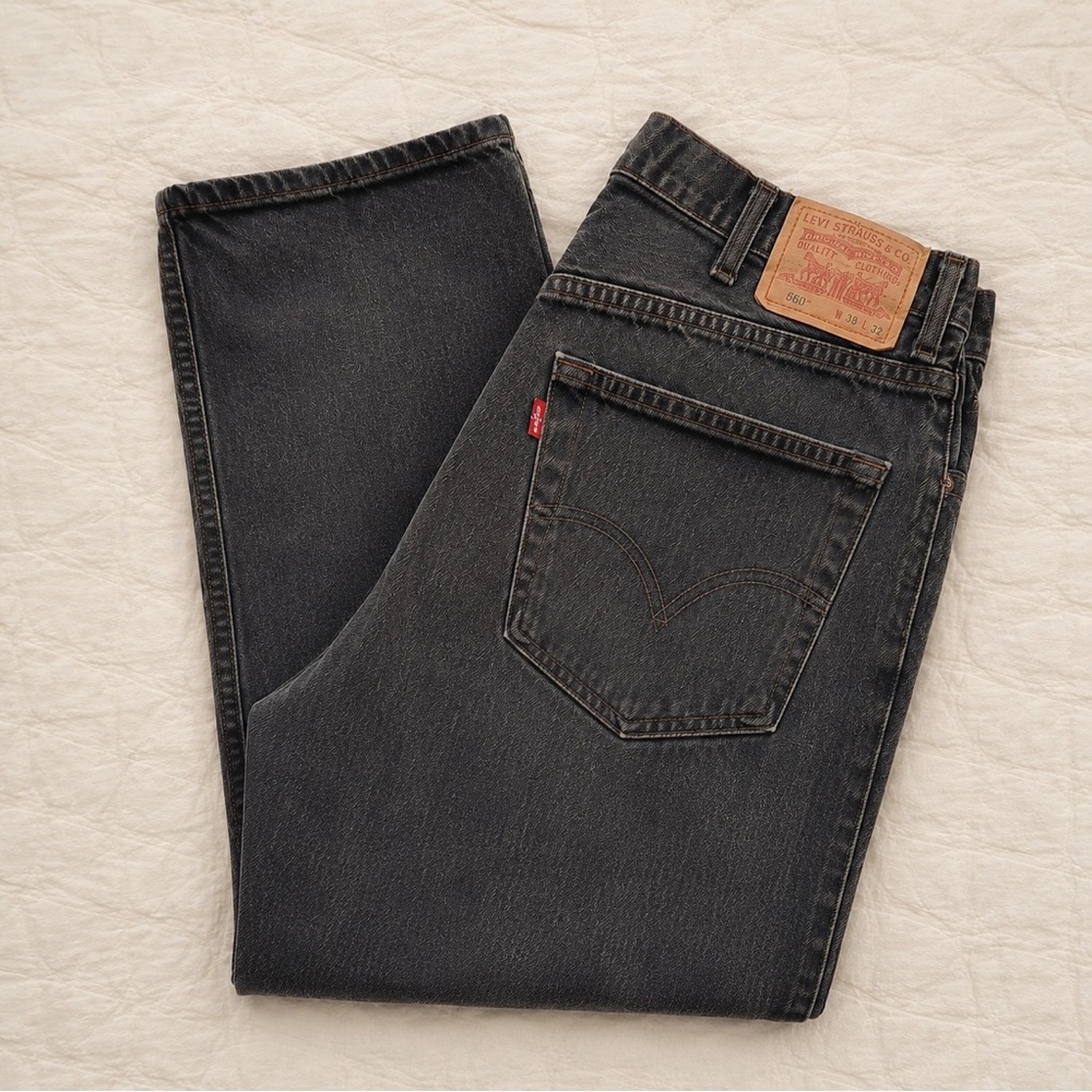 Levi’s 550 Denim Jeans Mens 38x30 Black Relaxed Fit Straight Leg Vintage Y2K